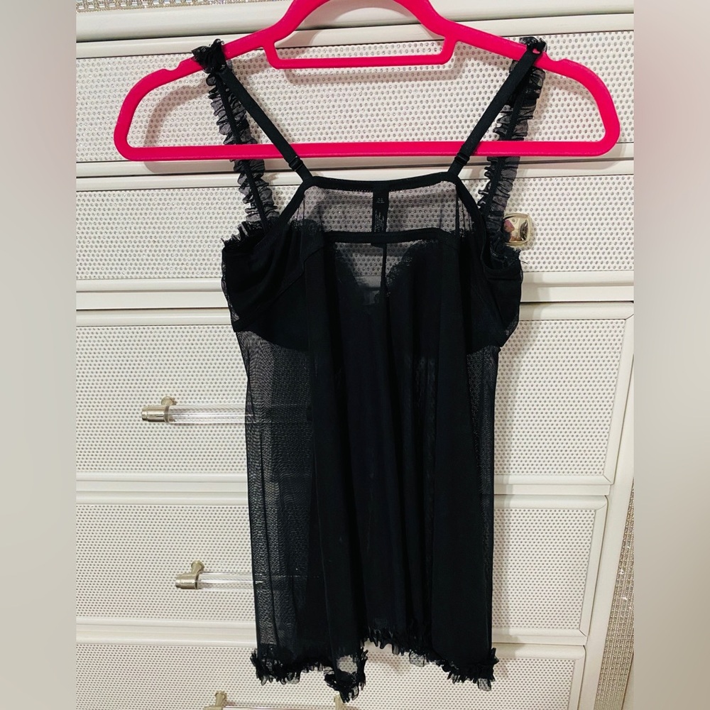 Victoria's Secret Sexy Little Things Sequins Push Up
Black Slip Babydoll 36B